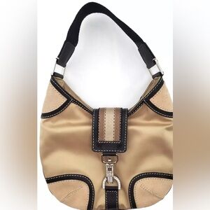 Michael Kors Women's Sport Luxe Small 10x10 Hobo Bag Satin & Leather